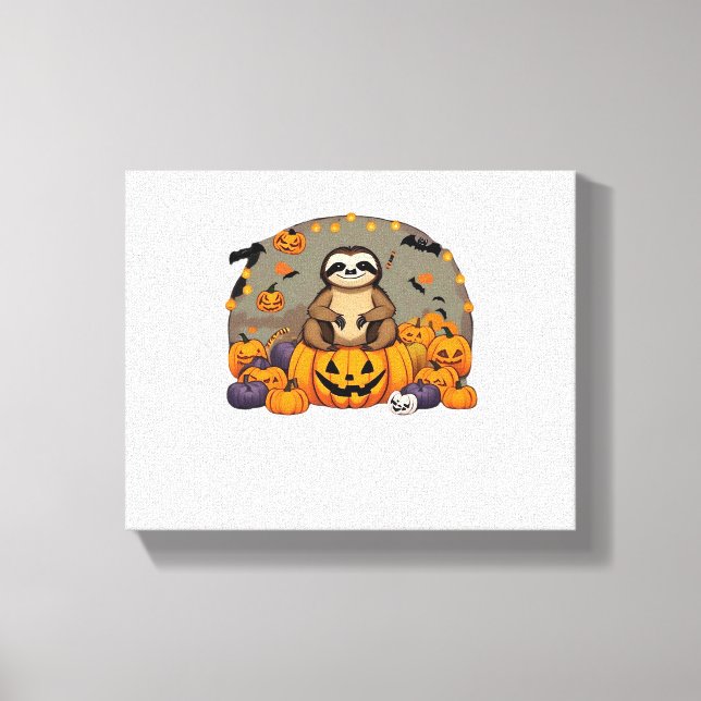 Lienzo Traslado clásico de esloth-o-ween (Anverso)