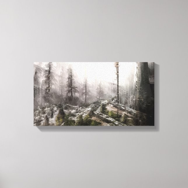 Lienzo Travesías de montaña (Anverso)