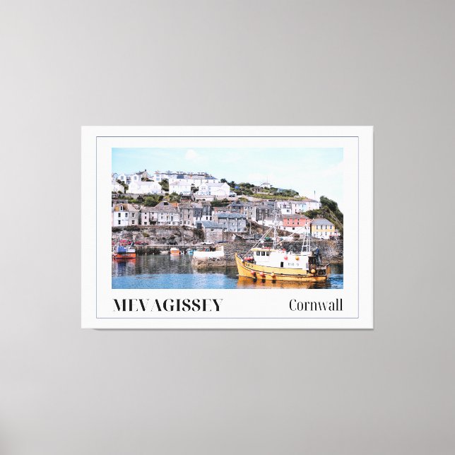 Lienzo Trawler volviendo a casa, Mevagissey, Cornwall (Anverso)