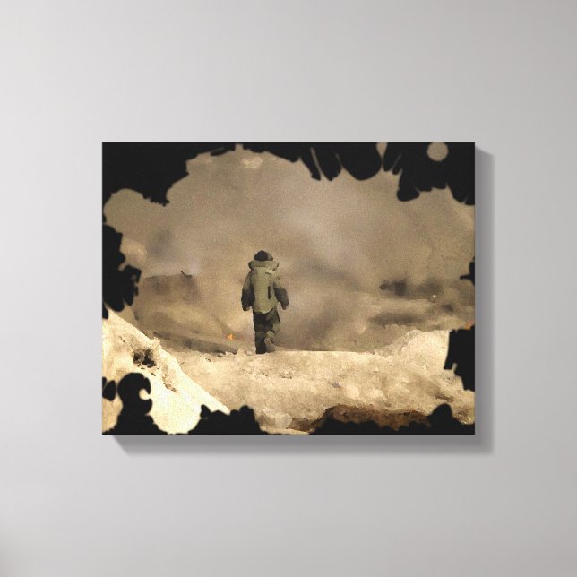 Lienzo Trayectoria de bomba (Anverso)