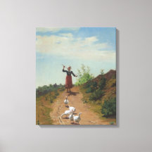 Trayendo a casa el rebaño de ganeses (de Paul Peel