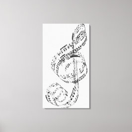 Lienzo Treble Clef