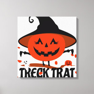 Lienzo Treck Trat Pumpkin Sonriente