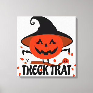 Lienzo Treck Trat Pumpkin Sonriente