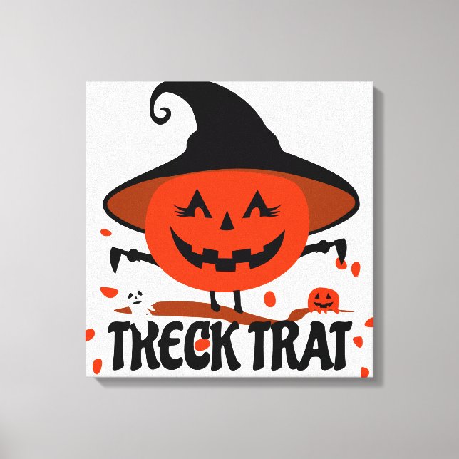 Lienzo Treck Trat Pumpkin Sonriente (Anverso)