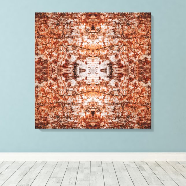 Lienzo Tree Log Cutaway Photo Mixed Media Repeat Pattern (Insitu (piso de madera))