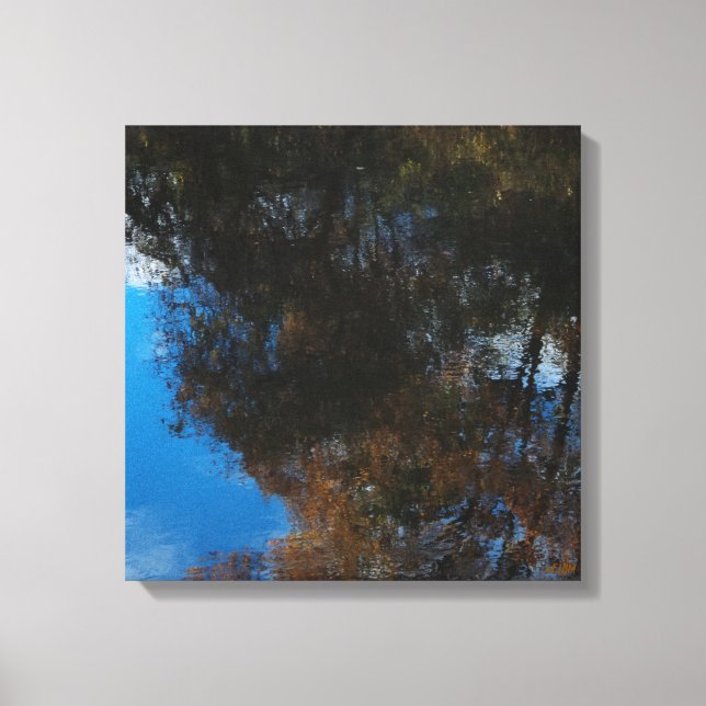 Lienzo Trees Water Reflection II Stretched Canvas Print (Anverso)