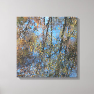 Lienzo Trees Water Reflection Stretched Canvas Print