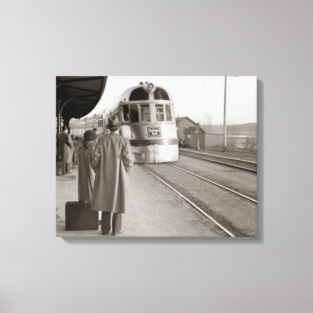 Lienzo Tren Burlington Zephyr, 1940 (Anverso)