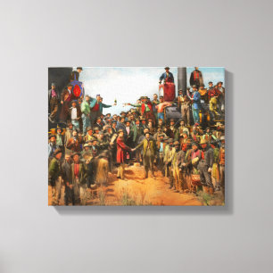 Lienzo Tren - Civil - La foto del champán 1869