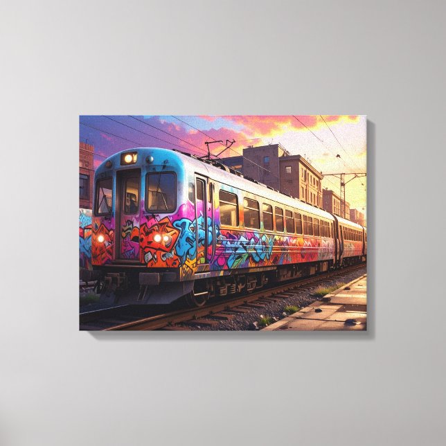 Lienzo tren de grafitis (Anverso)