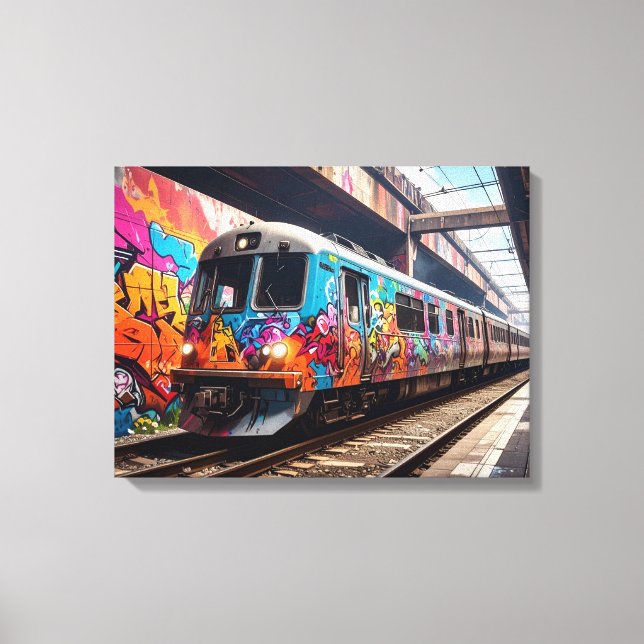 Lienzo tren de grafitis (Anverso)