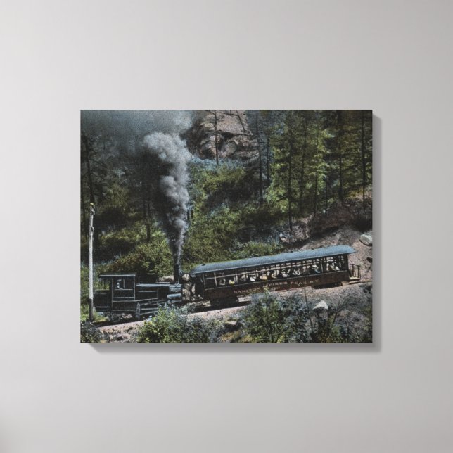 Lienzo Tren de rueda de Cog subiendo (Anverso)