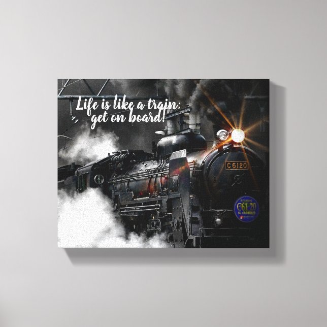 Lienzo Tren de vapor (Anverso)