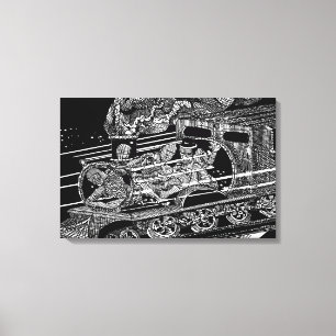 LIENZO TREN DE VAPOR DE BARRY COOKE