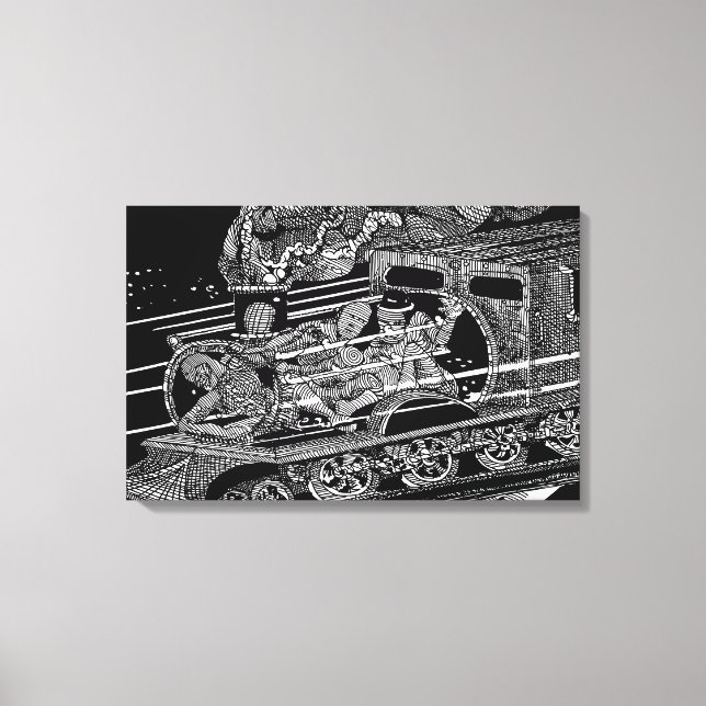 LIENZO TREN DE VAPOR DE BARRY COOKE (Anverso)