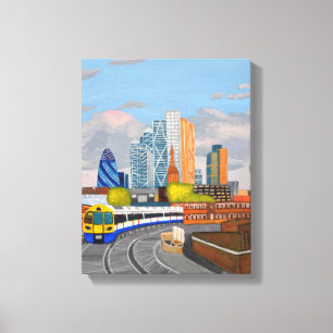 Lienzo tren suburbano de Londres-estación de Hoxton