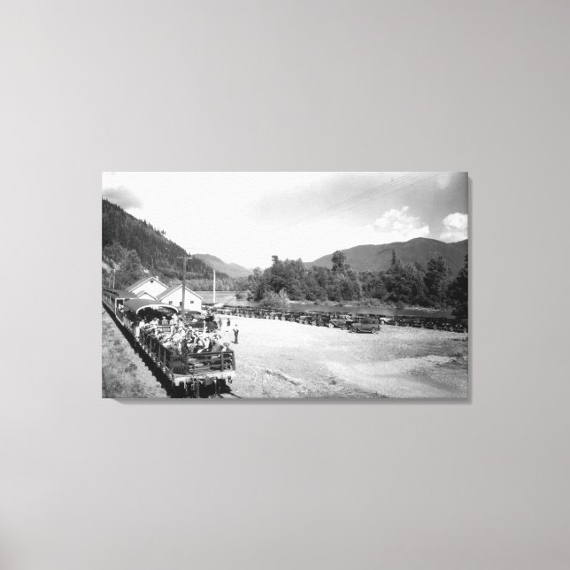 Lienzo Tren turístico del proyecto Skagit (Anverso)