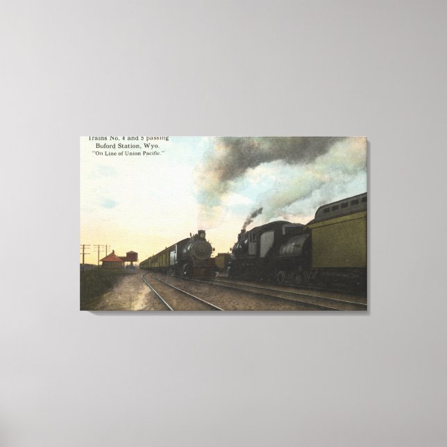 Lienzo Trenes #4 y #5 Pasando (Anverso)