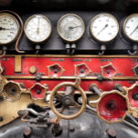 LIENZO TRENES DE VAPOR<br><div class="desc">Los conductores de los trenes de vapor miran desde la placa de pie de los indicadores y controles del tren.</div>
