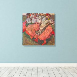 Lienzo Tres bailarinas rusas de Edgar Degas