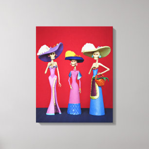 Lienzo Tres Catrinas