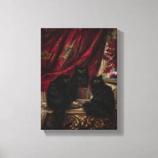 Lienzo Tres Gatos Negros