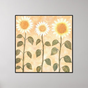 Lienzo Tres Girasoles Terracota Cottagecore
