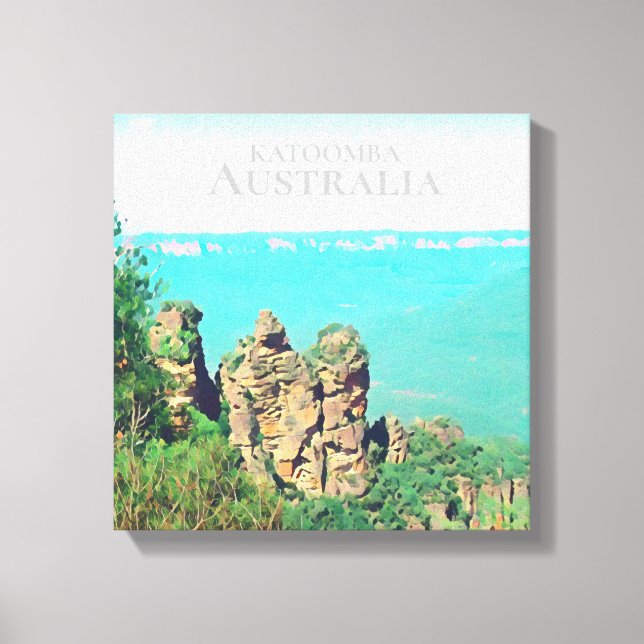 Lienzo Tres hermanas Katoomba escénica de Australia viaja (Anverso)