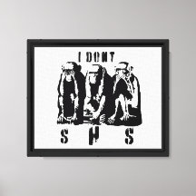 Tres monos sabios con un graffiti sarcástico