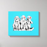 Lienzo Tres monos sabios Especificaciones 3D Pop Art Impr<br><div class="desc">"Three Wise Monkeys in 3D Specs and Headphones" - un original diseño de arte pop digital del artista escocés,  MWright,  para artwright.</div>