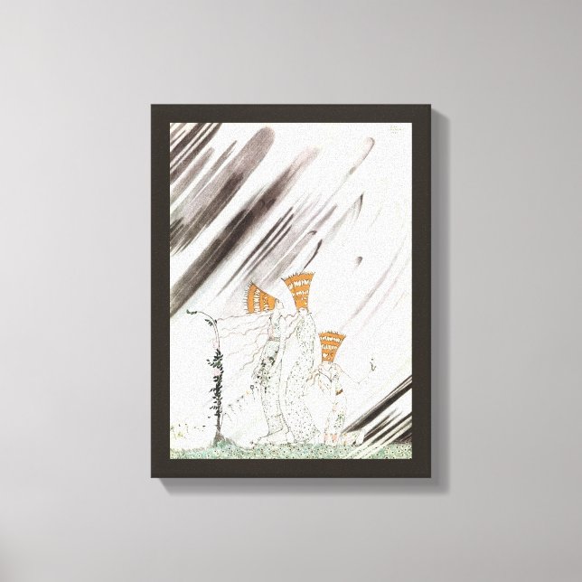 Lienzo Tres princesas en la montaña azul de Kay Nielsen (Anverso)