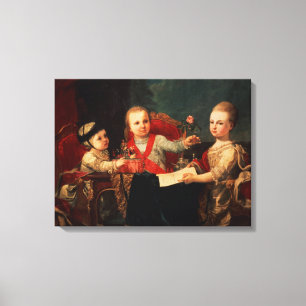 Lienzo Tres príncipes, hijos de Carlos III