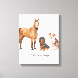 Lienzo Tres queridos Mascotas