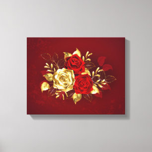 Lienzo Tres Rosas de Joyería