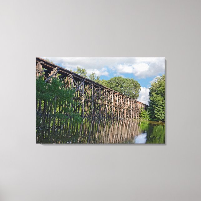 Lienzo Trestle De Tren De Madera (Anverso)