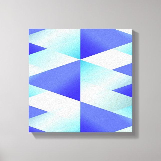 Lienzo Triángulos de gradiente azul irlandés (Anverso)