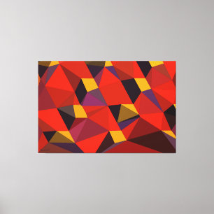 Lienzo Triángulos En Rojo