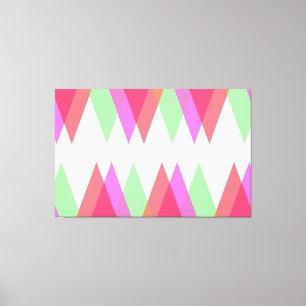 Lienzo Triángulos rojos y verdes