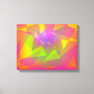 Lienzo Triángulos y Rectángulos abstractos