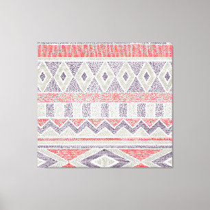 Lienzo Tribal de etnia rayada: cosecha artesanal