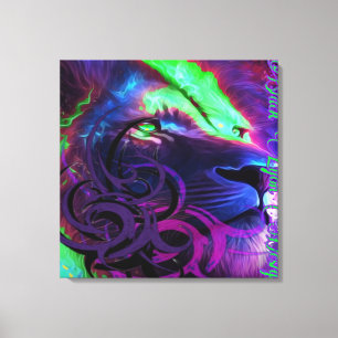 Lienzo Tribal de león 333 fhxx lyonart oil bv