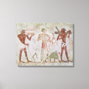 Lienzo Tributos que llevan de Kushites del oro