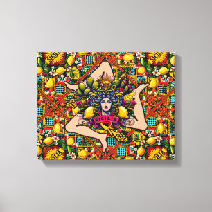 Lienzo Trinacria Sicilia