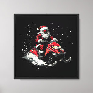 Lienzo Trineo Motorizado de Santa Claus Divertida Navidad