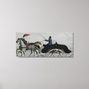 Lienzo Trineo traído por caballo