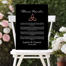 Trinidad Celta Knot Boda irlandés vota ayuno manua