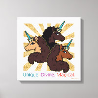 Trío Afro Unicornio: único, divino y mágico
