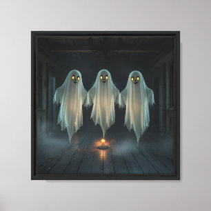 Lienzo Trío de fantasmas realistas de belleza inquietante