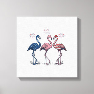 Lienzo Trío de Flamencos Patrióticos Diseño de Grabado Vi